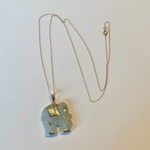 14K Gold Jewelry - 14K Gold Elephant Necklace